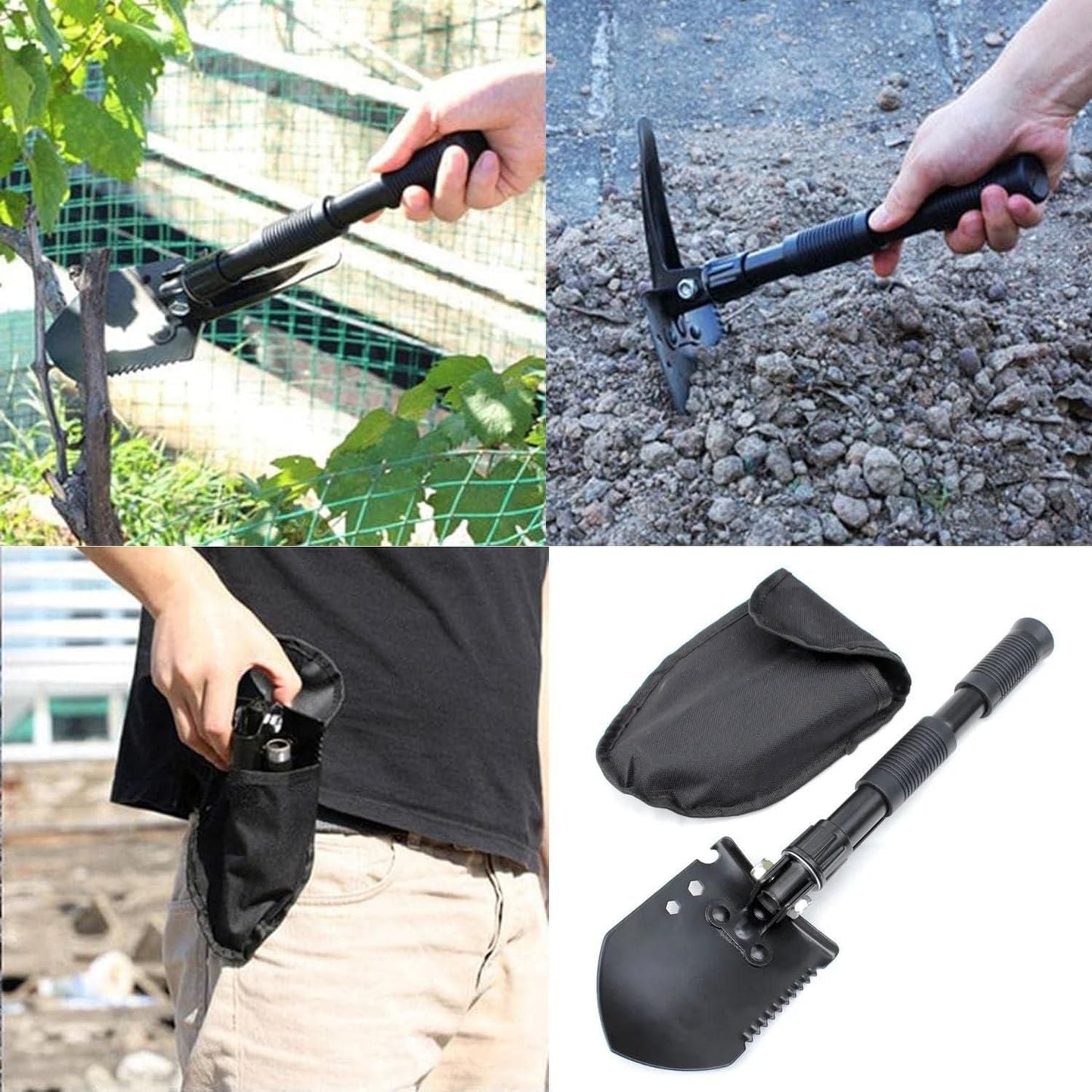 Portable Foldable Shovel & Axe Tool
